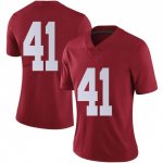 NCAA Women's Alabama Crimson Tide #41 Chris Braswell Stitched College Nike Authentic No Name Crimson Football Jersey DY17Y30SU